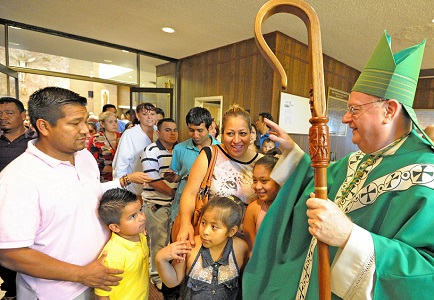 Bishop at Hispanic Families celebration rot