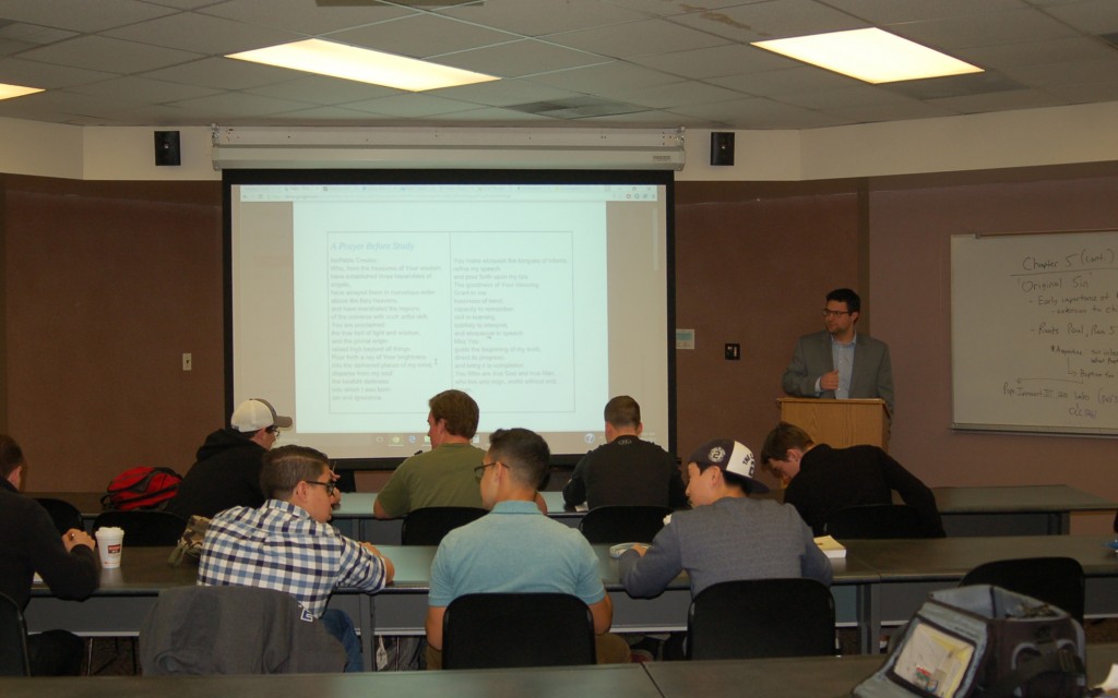 Seminarians in classroom