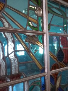 Broken Stained Glass at St. Lawrence Church