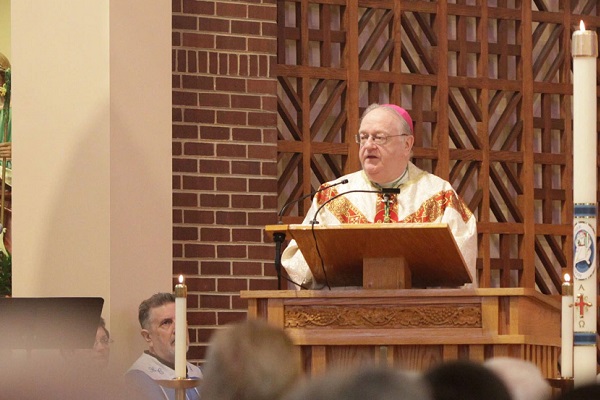 Bishop at Easter Mass Holy Child Parish