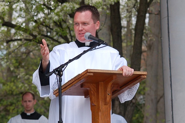 Father Romano at 2015 iRace Mass